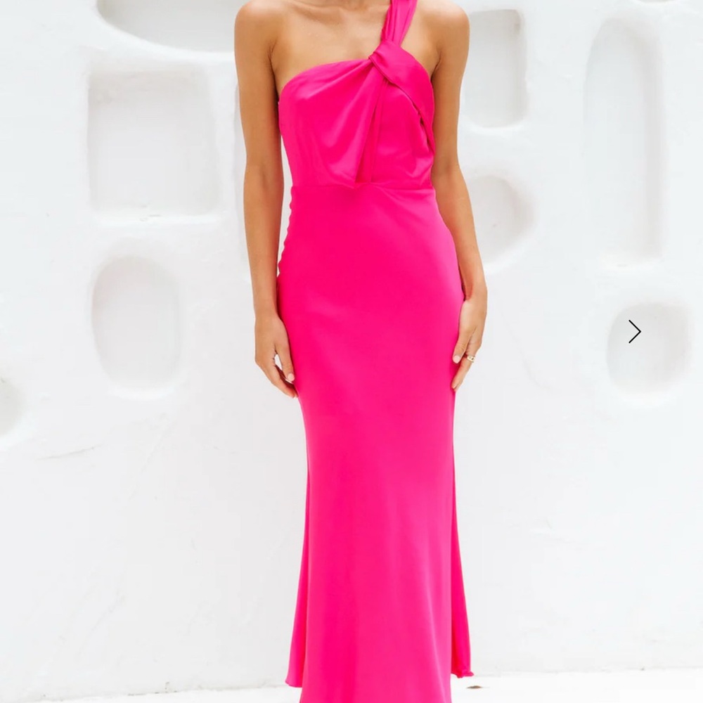 Hello Molly Adore Sunsets Midi Dress Fuchsia